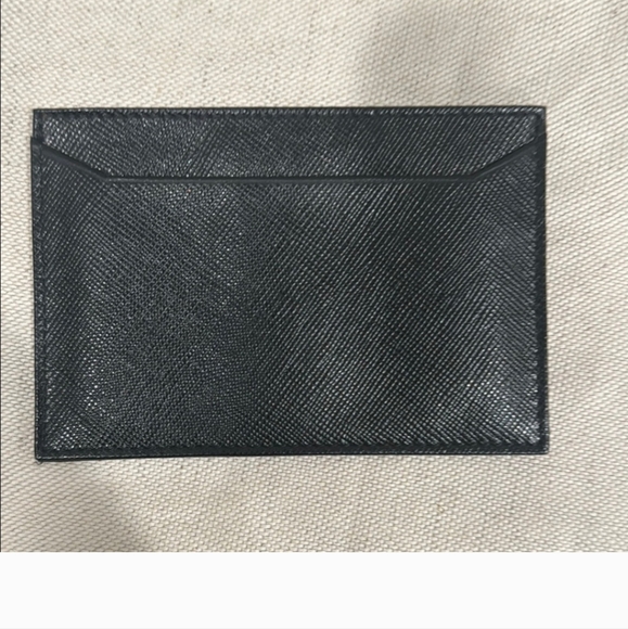 PRADA Saffiano Card Holder/Wallet Black Vintage EUC COA - Picture 6 of 7